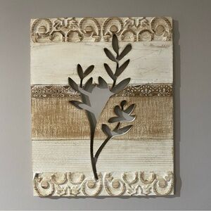 Rustic Cream and Brown Wall Art Decor